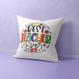 Best Teacher Ever Printed Pillow